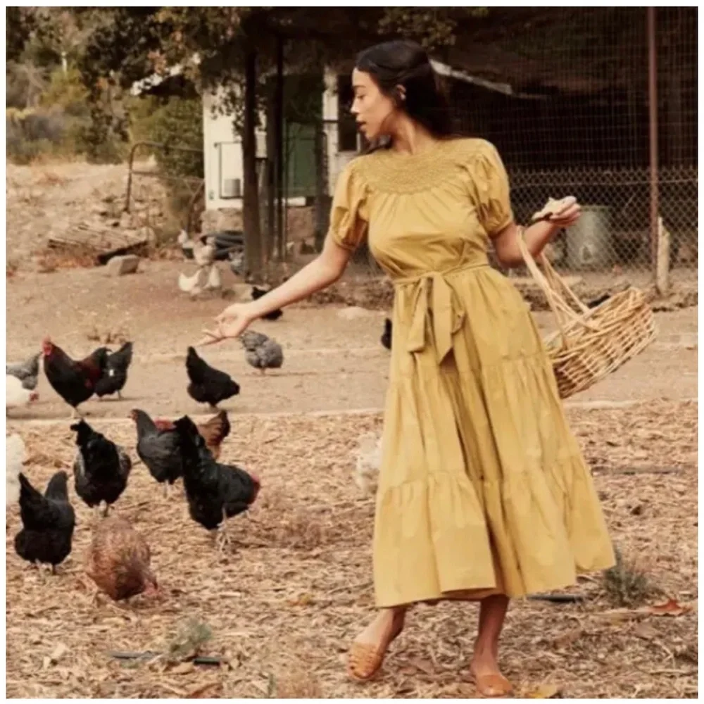 DÔEN Gilda Dress in Wheat - Picture 1 of 3